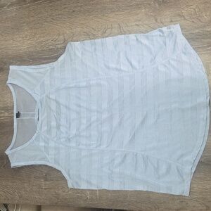 90 Degree By Reflex Light Pale Blue Gray Sleeveless Cut Out Back Muscle Tank